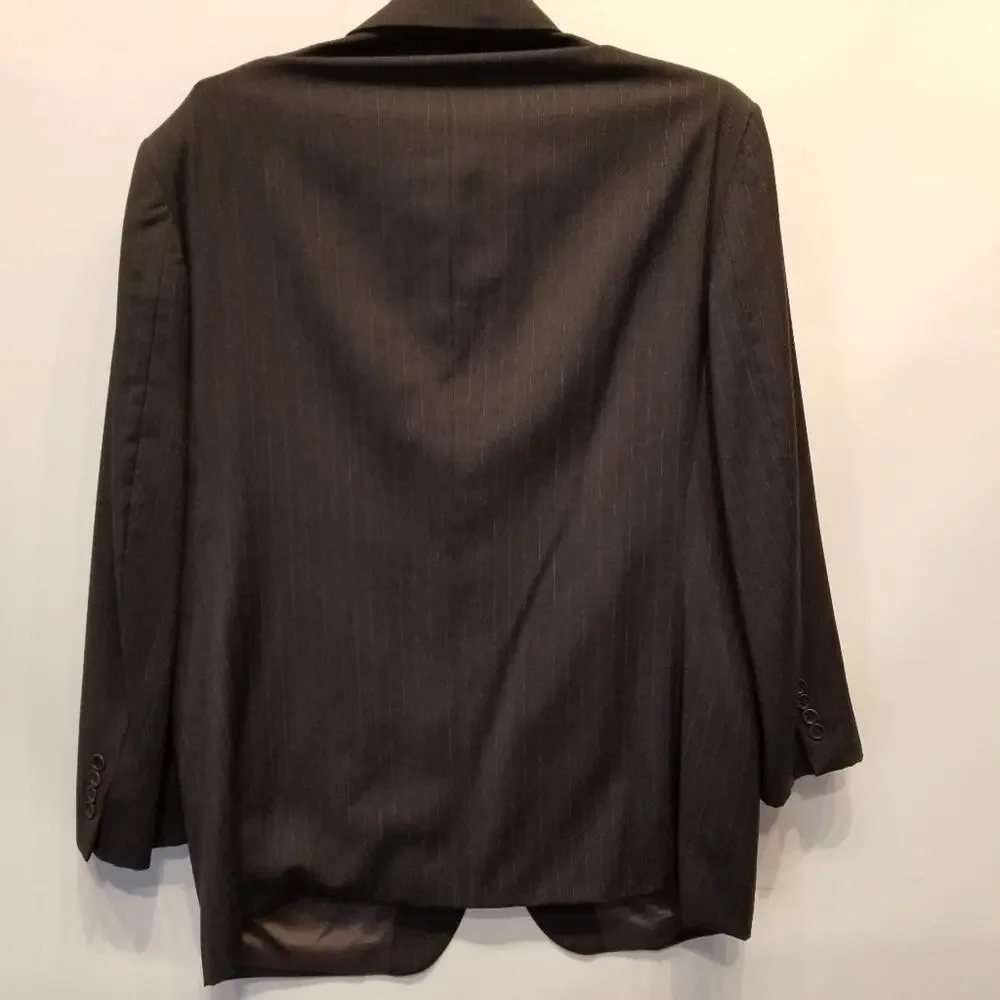 Principe Men's Sports Coat Grey‎ Italian Wool Pinstripe Size 44R